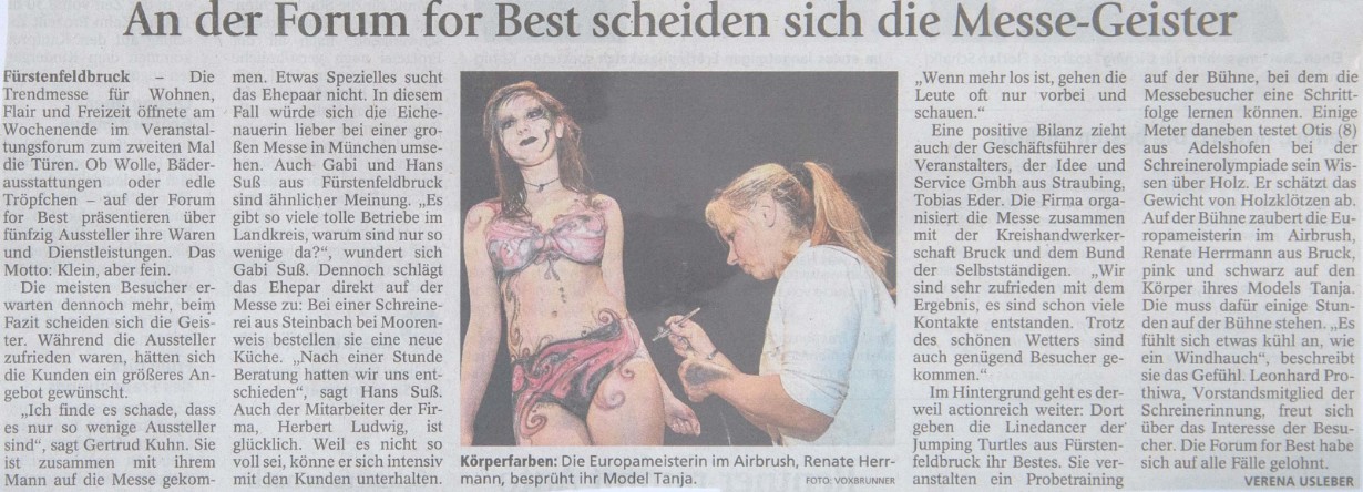 Airbrush im Forum for Best in Fürstenfeldbruck