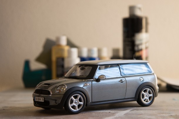 Mini Clubman Modellauto mit Airbrush