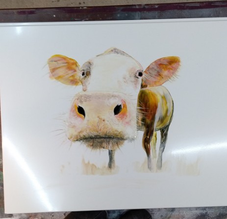 Airbrush_Heizung mit einer Kuh