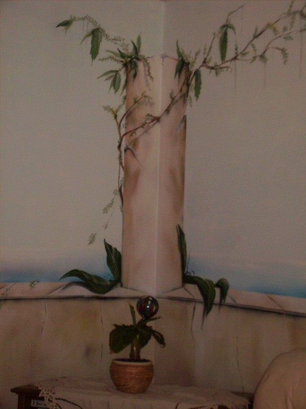 Detailaufnahme von Illusionsmalerei mit Airbrush nachher